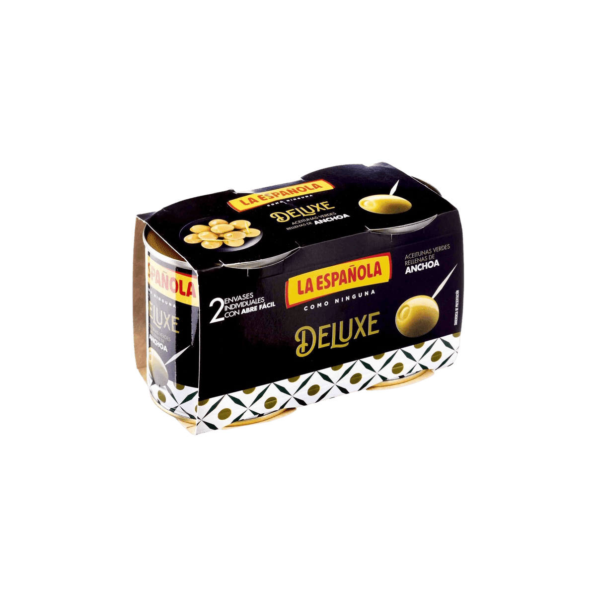 Anchovies Stuffed Olives Deluxe 2 pack mini bar by La Española 