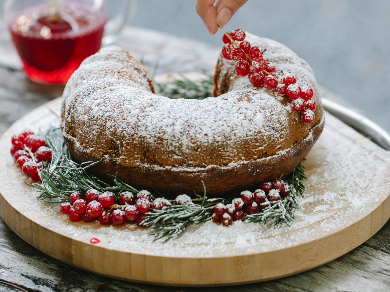 Polvorón Cake Filled with Whipped Cream
