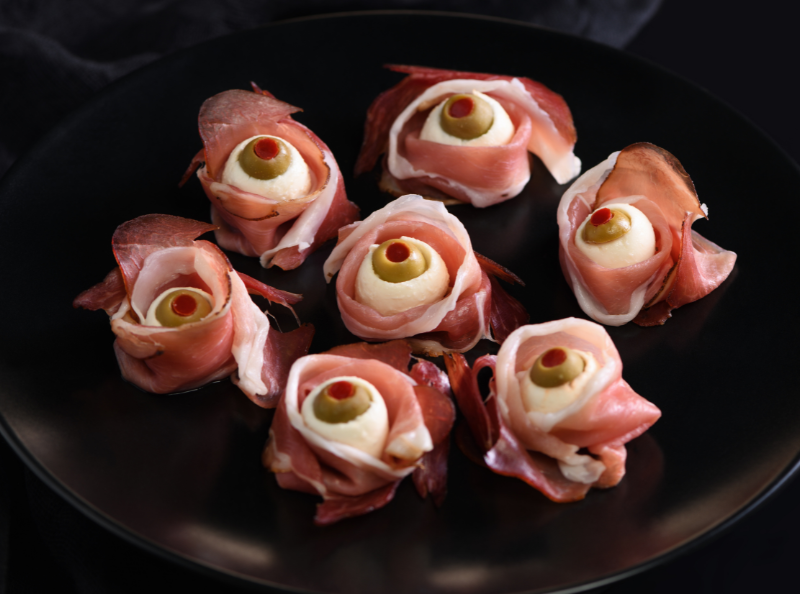 Spooky Serrano Ham "Eyeball Bites" Recipe