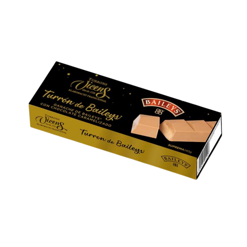 Baileys Nougat by Torrons Vicens black and gold box