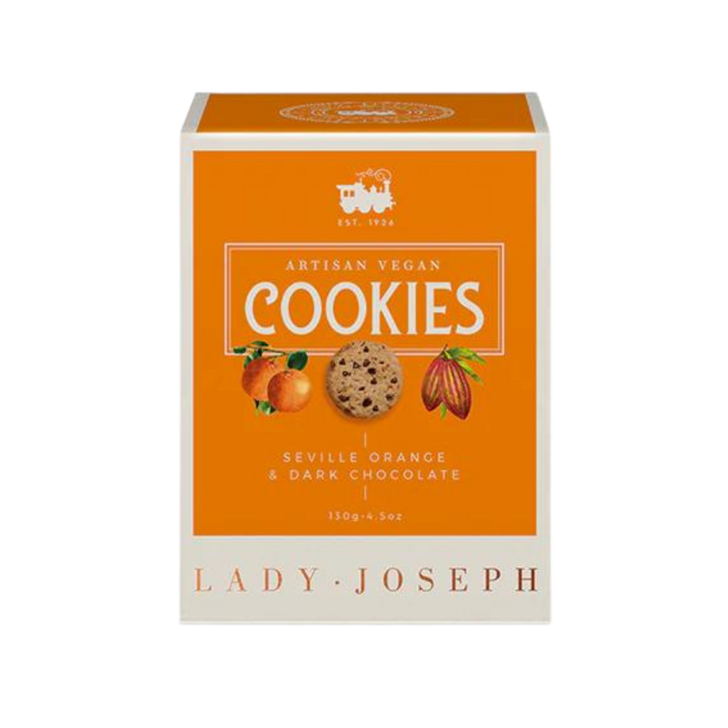 Seville Orange and 
Dark chocolate cookies orange box front view