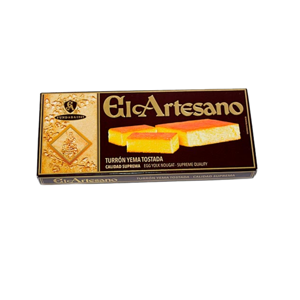 El artesano Toasted Yolk Nougat black and golden box