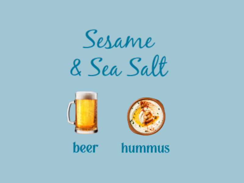 Ines Rosales Sesame and salt crackers pairings with beer and hummus