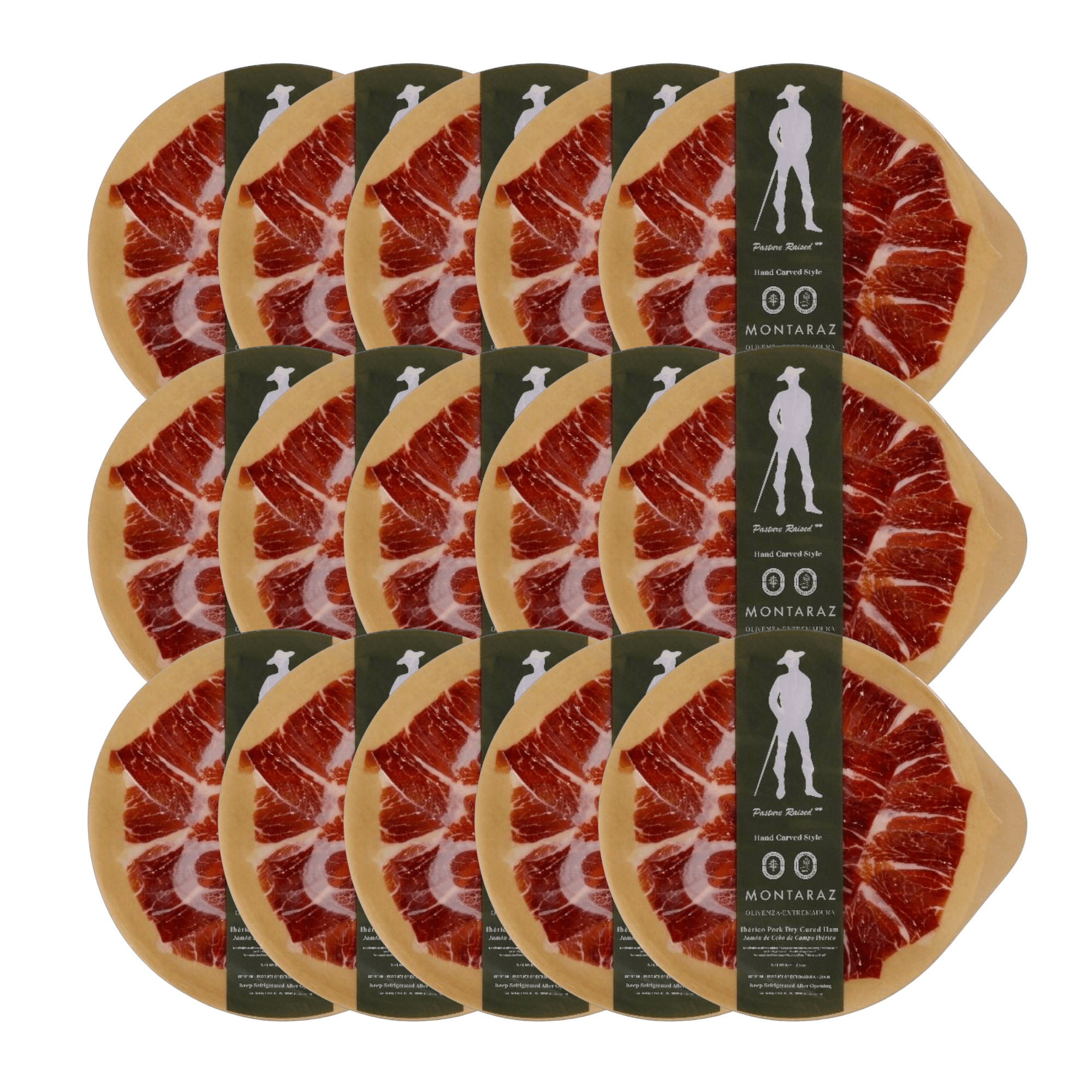 Montaraz Ibérico Free-Range Ham – Box of 15 Ready-to-Eat Plates ...