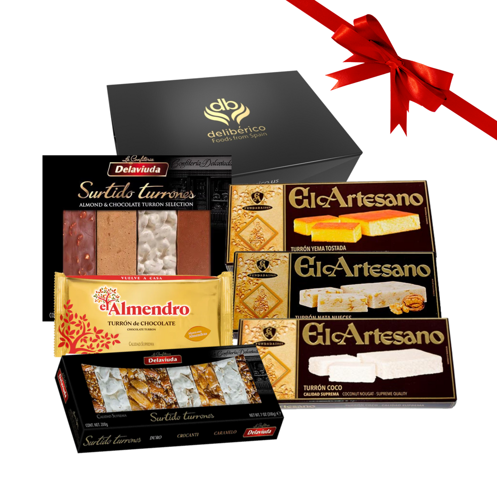 Deliberico’s Merry Sweet Gift Box, featuring Spain’s finest Christmas nougats. 