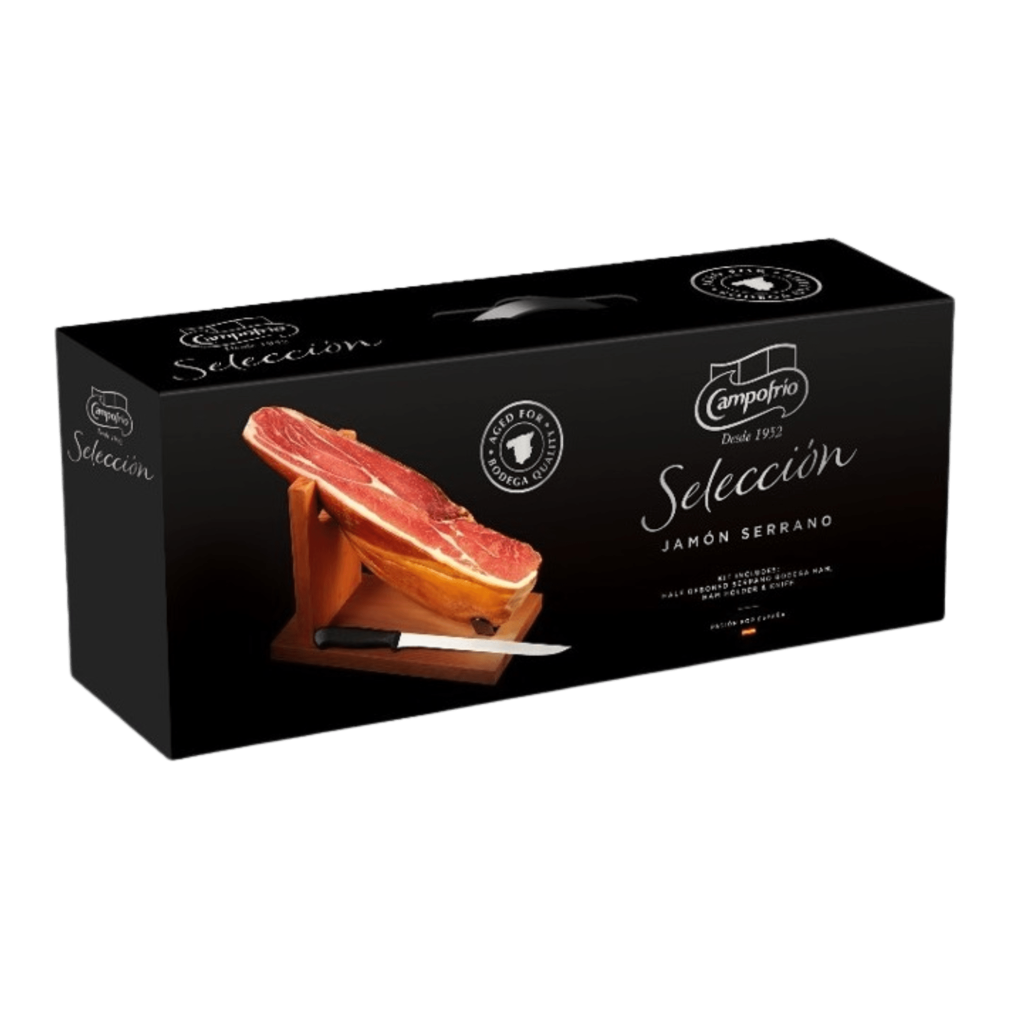 Serrano Ham Rack Serrano Ham Kit with Holder and Knife by Campofrío – Deliberico