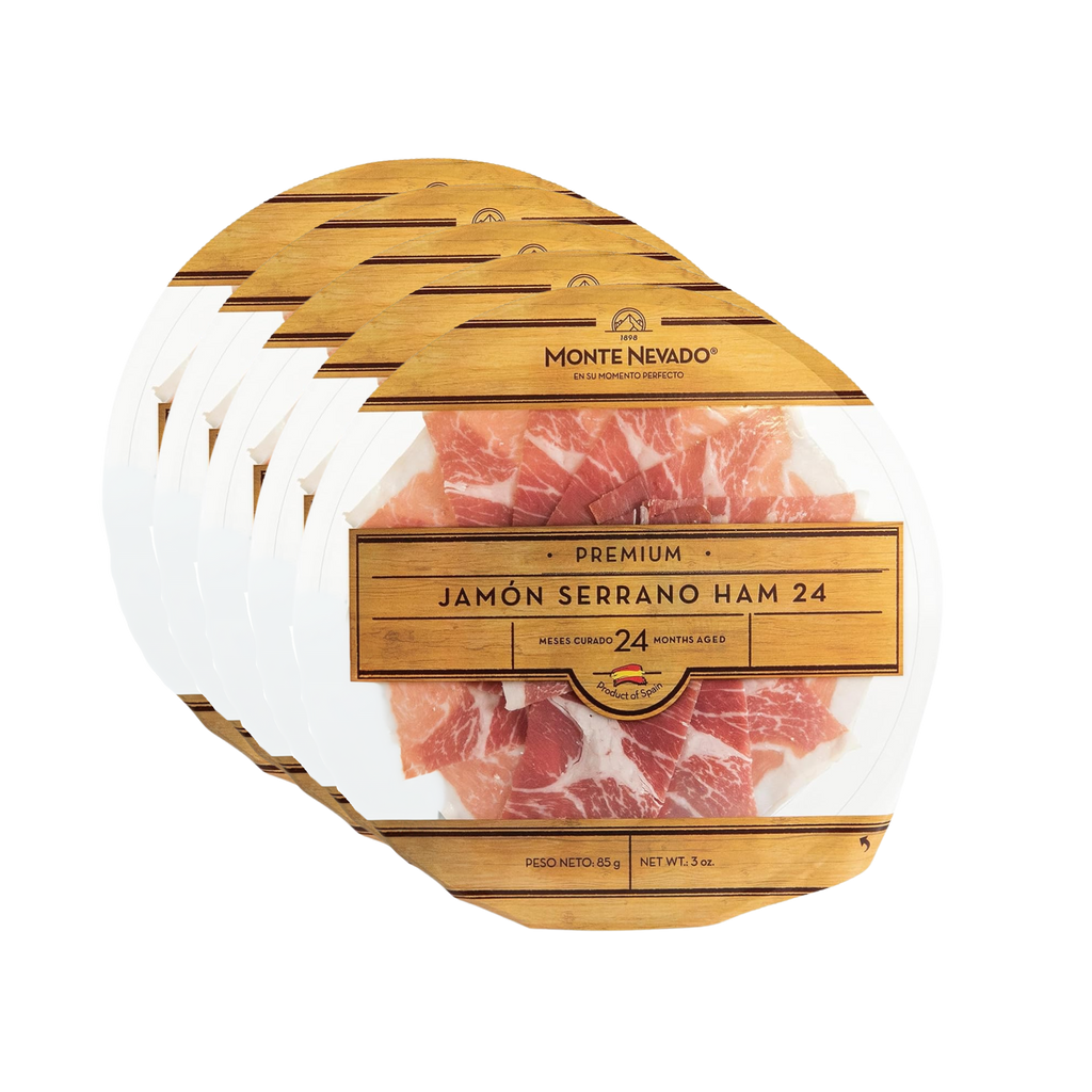 5 pack Serrano Ham Monte Nevado Plate 3oz