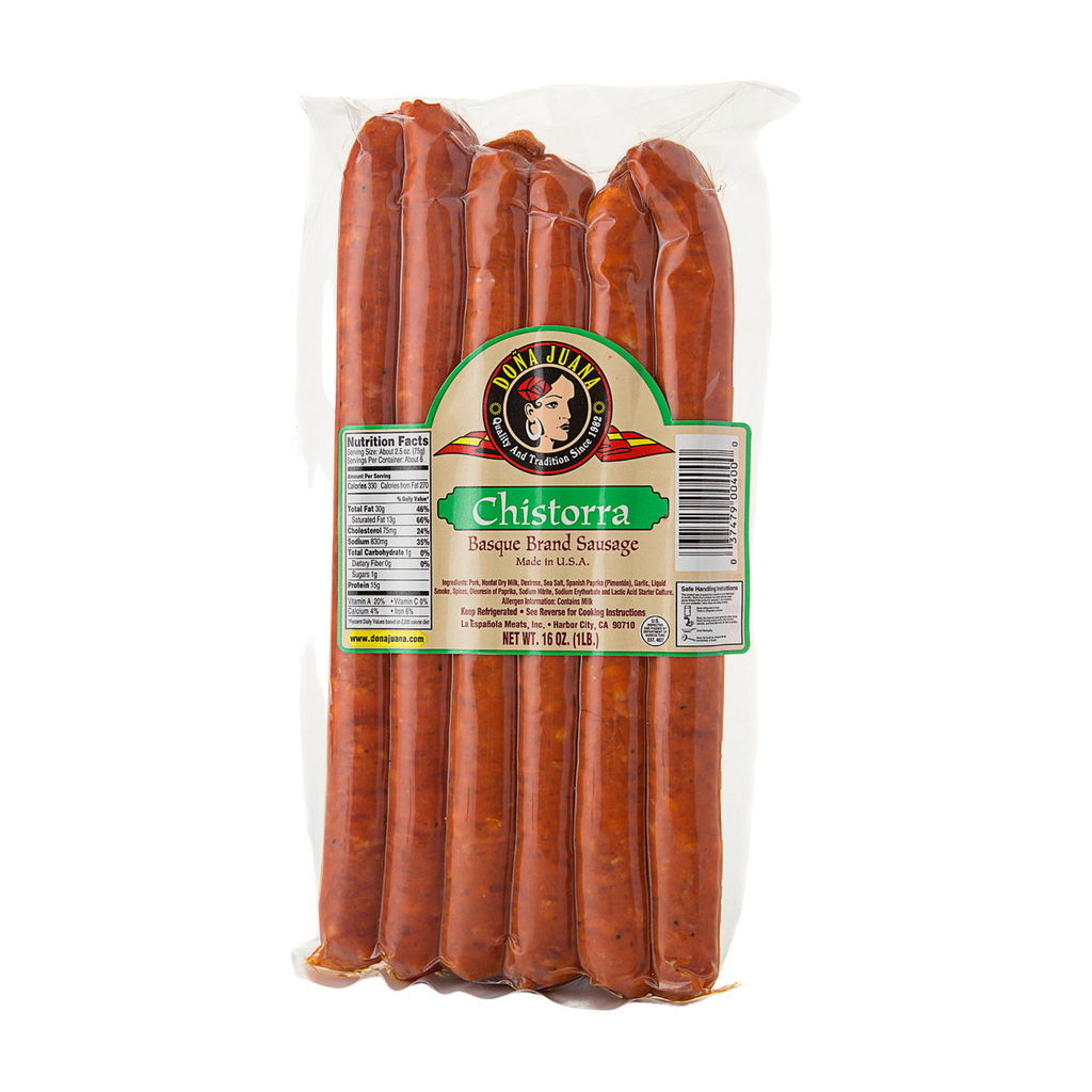 Chistorra sausage package by Dona Juana. Deliberico