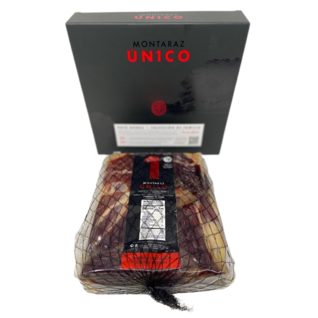 Iberico shoulder boneless piece with black box UNICO 1 by Montaraz. Deliberico